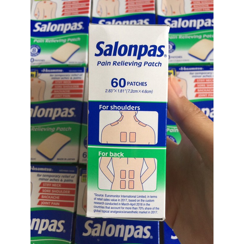 Miếng Dán Salonpas của Mỹ - 60 miếng