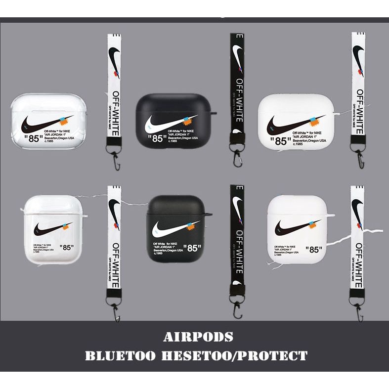 Vỏ Bảo Vệ Hộp Sạc Tai nghe không dây airpods 1/2 pro 1/2 pro 85 Họa Tiết logo Nike Thời Trang