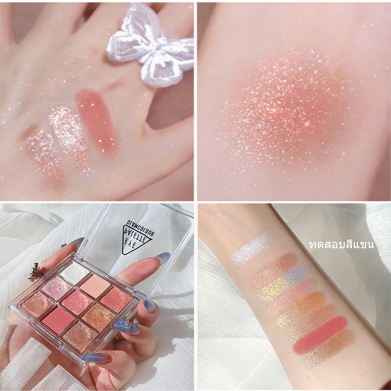 [Hàng mới về] Bảng phấn mắt 9 màu kim tuyến lấp lánh dễ sử dụng trang điểm xinh xắn
 | BigBuy360 - bigbuy360.vn