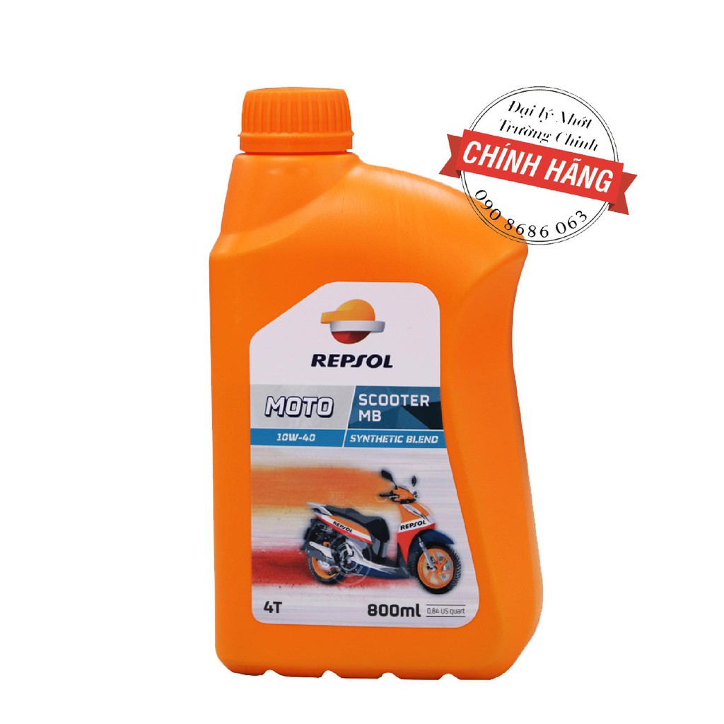 Nhớt Repsol  Scooter 4T 10W40 MB 800ML dành cho xe ga