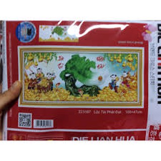 Tranh thêu chữ thập Tài Lộc Phát Đạt 223167 (100x47) chưa thêu
