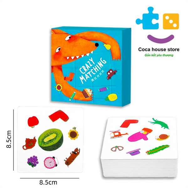 Board game Spot it nhanh tay tinh mắt rèn luyện phản xạ đồ chơi cho bé