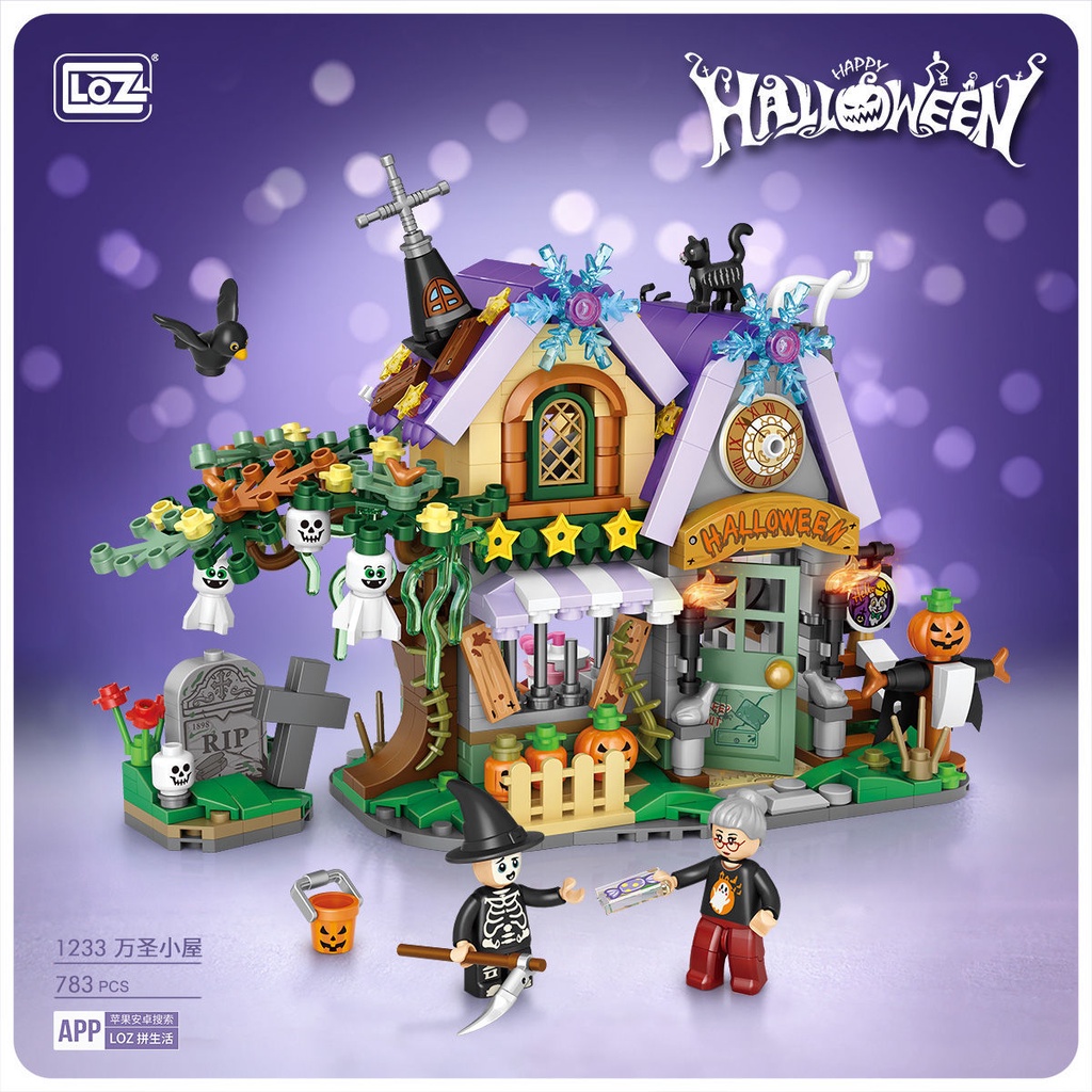 Mô Hình Xe Đẩy Em Bé Mini Trang Trí Halloween