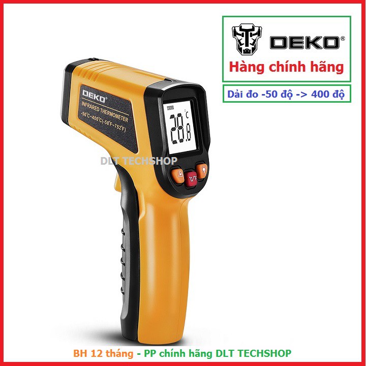 MÁY ĐO NHIỆT ĐỘ SÚNG ĐO NHIỆT ĐỘ HỒNG NGOẠI KHÔNG CHẠM BẢN LASER +TẶNG 2PIN AAA