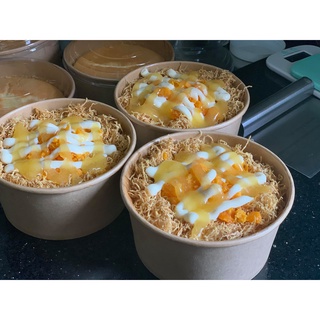 Combo 50 Bát Giấy Kraft 750ml & 1000ml - Bát Giấy Dùng 1 Lần Có Nắp Lavana