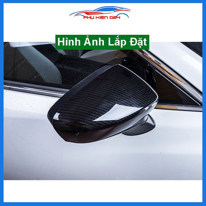 Ốp gương CX8, CX-8 2019-2020-2021-2022-2023 vân Cacbon bảo vệ chống trầy trang trí làm đẹp xe