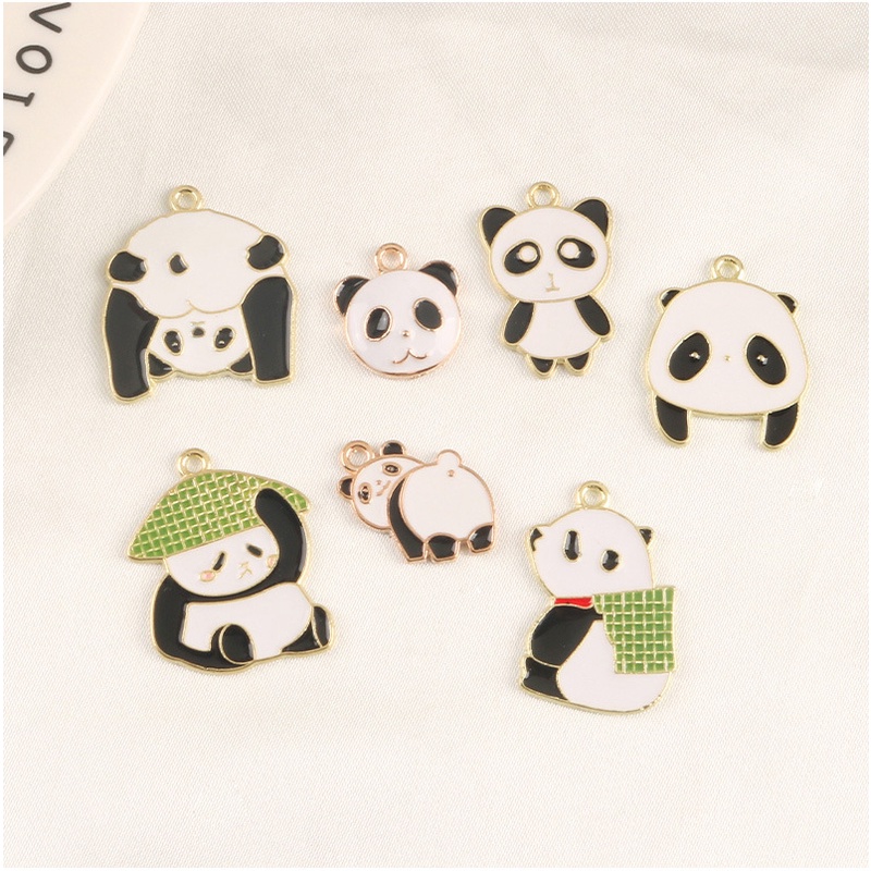 Mặt Dây Chuyền/ Vòng Tay, Mặt Móc Khoá Hợp Kim Phong Cách Retro Hình Chú Gấu Trúc Panda Dễ Thương