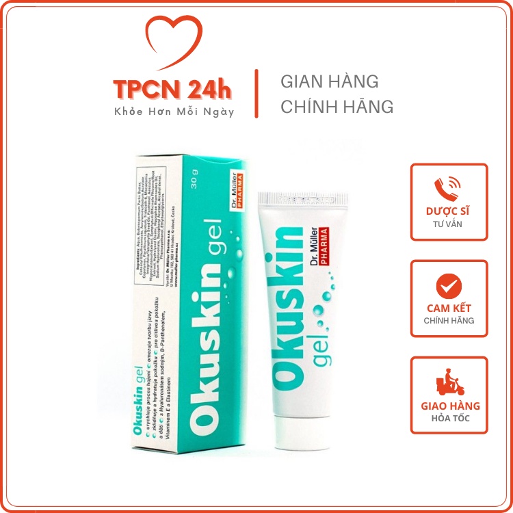 Okuskin gel 30g - Lành vết thương hở, ngăn sẹo, vết rạn