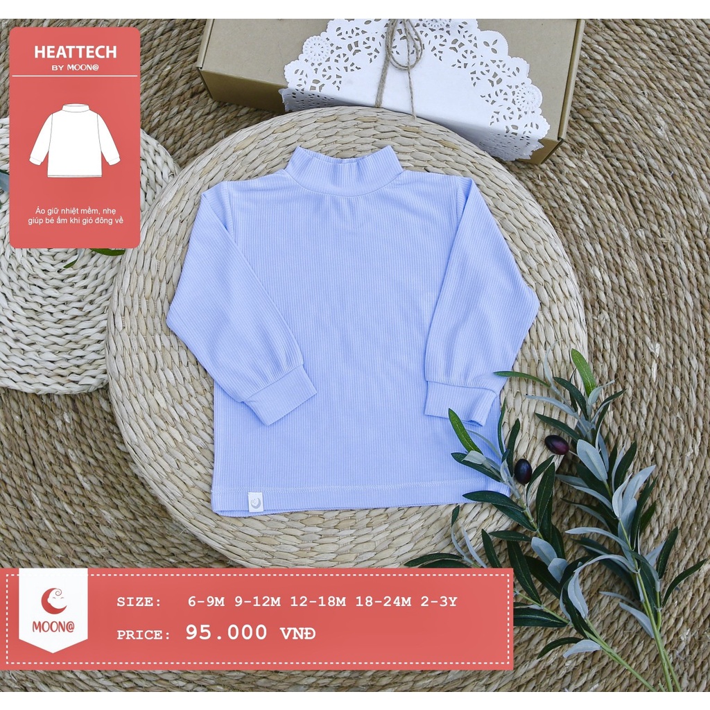 [CHÍNH HÃNG] Áo cổ 3cm giữ nhiệt heattech cao cấp trẻ em Moon