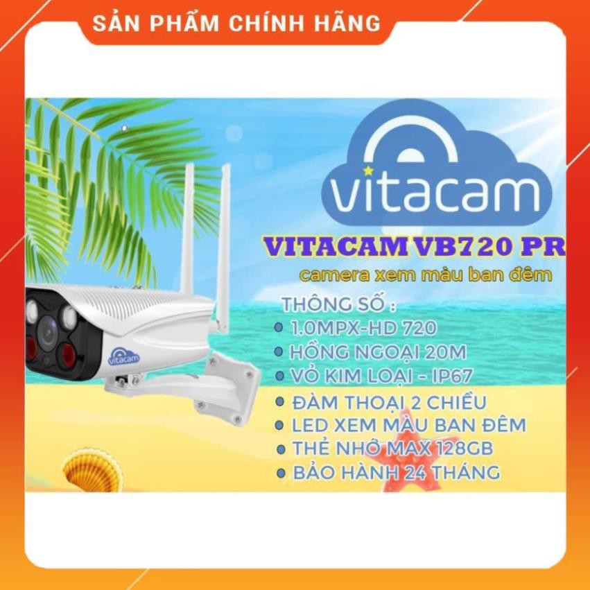 [FreeShip]  Camera Vitacam VB720 Pro ngoài trời đàm thoại 2 chiều vb720 pro có màu ban đêm