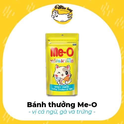 Bánh thưởng cho mèo Me-O 3 vị thơm ngon giòn tan