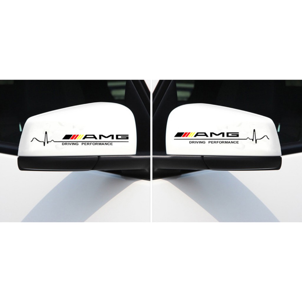 Tem dán gương chiếu hậu ô tô AMG