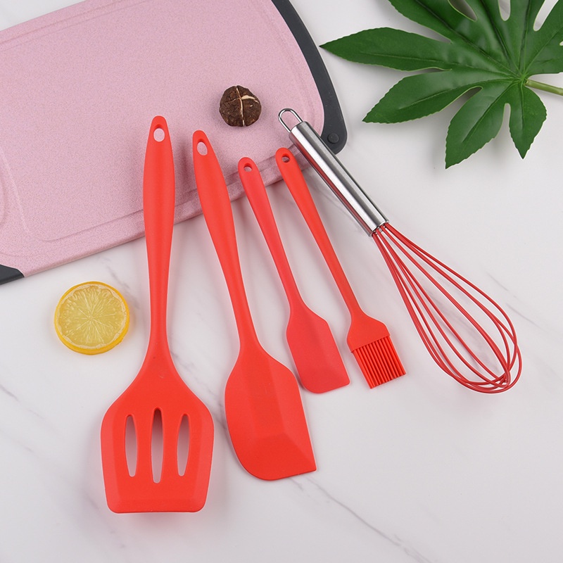 Bộ Dụng Cụ Làm Bánh Nấu Ăn Dụng Cụ Nhà Bếp 5 Món Silicone Chịu Nhiệt Cao