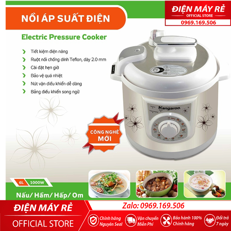 Giảm 40% Nồi áp suất điện Kangaroo KG286