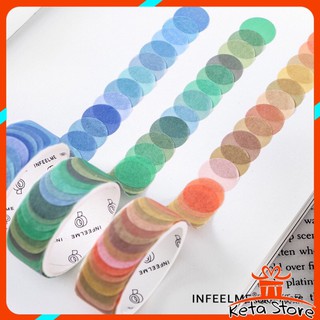 Cuộn sticker đánh dấu chấm tròn trang trí đa dụng (100 chấm/cuộn)