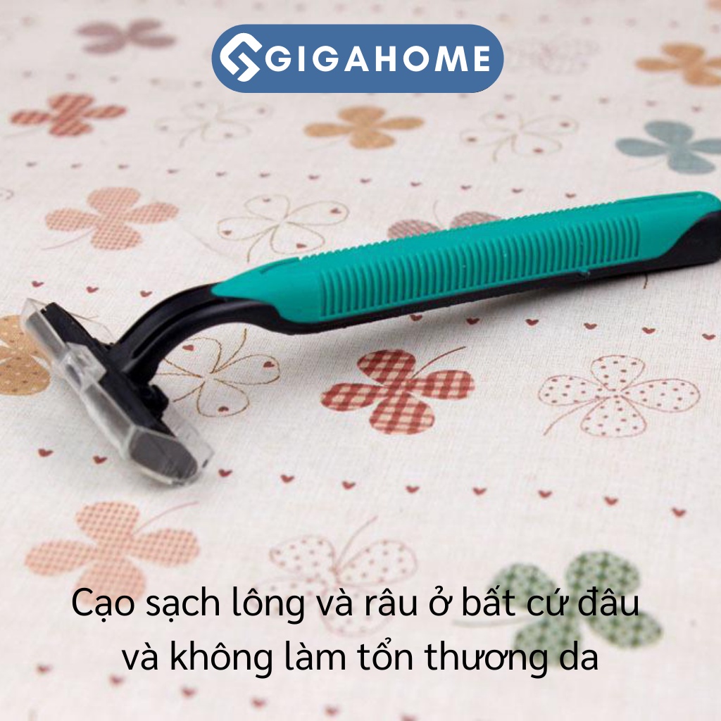 Vỉ 4 Cây Dao Cạo Râu GIGAHOME 3 Lưỡi Sắc Bén, Không Làm Tổn Thương Da Unisex 5374