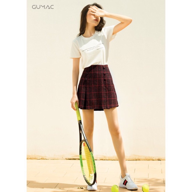 GUMAC - chân váy kẻ caro size M
