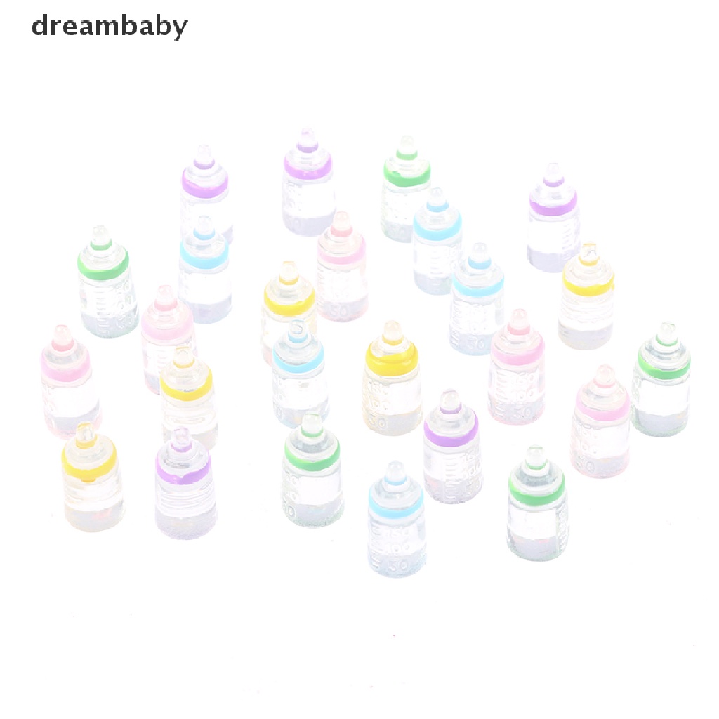 Set 5 Bình Sữa resin Mini Tỉ Lệ 1: 12 Dùng Trang Trí Nhà Búp Bê