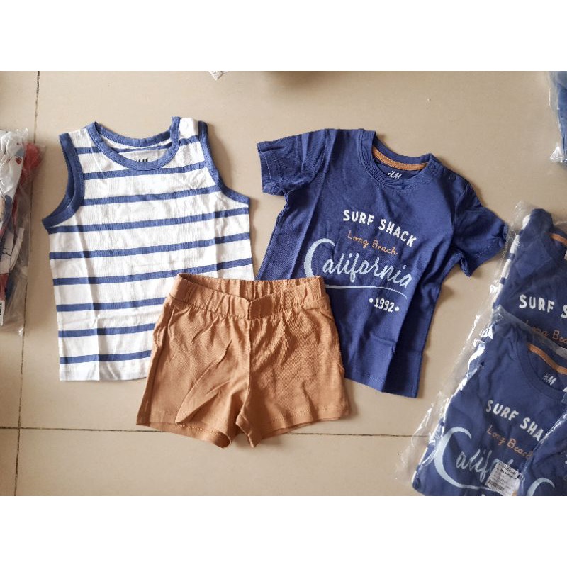 Bộ thun cotton 3 món chính hãng H&M