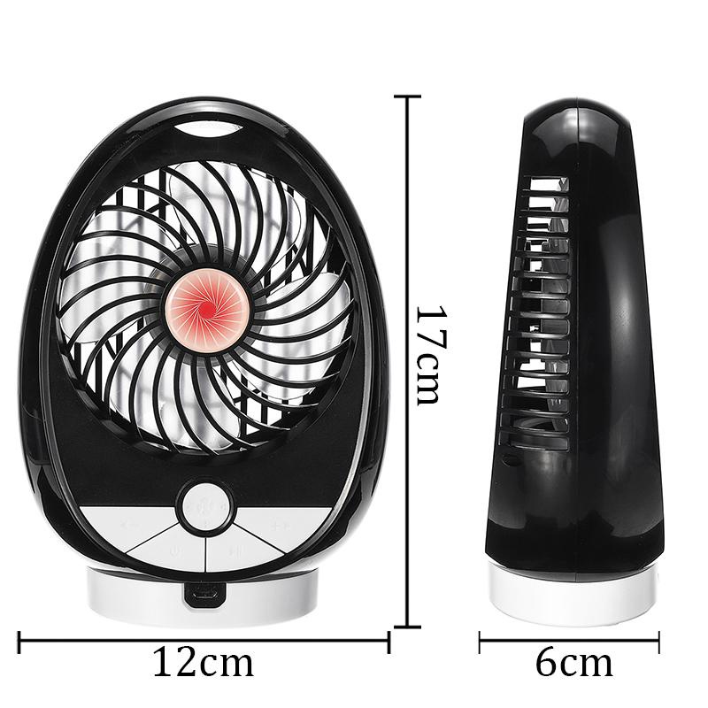 Quạt tích điện pin trâu gấp gọn kẹp bàn, quạt cầm tay để bàn 3 tốc độ gió, sạc USB, xoay 180 độ tiện lợi