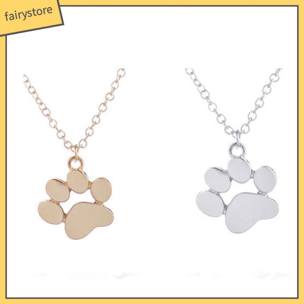 Dây Chuyền Hợp Kim Mặt Hình Dấu Chân Cún Đáng Yêu Cho Nữ