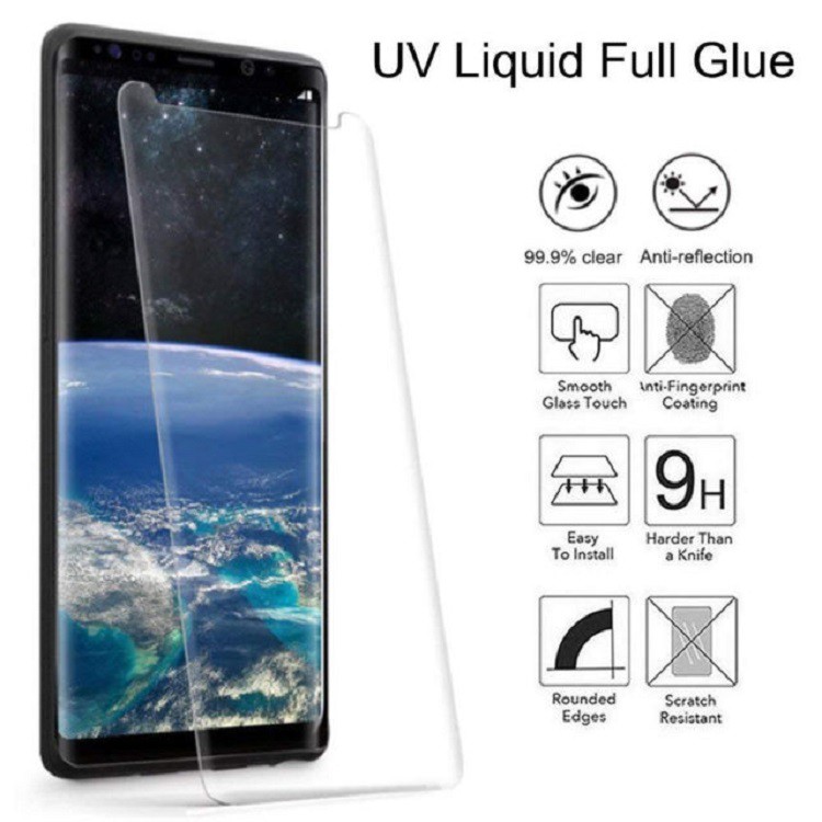 Kính cường lực  FULL KEO UV  cho máy note 8  note 9  s8  s8 plus   s10 plus   s7 edge  S9 plus  s9 s10  s6 edge