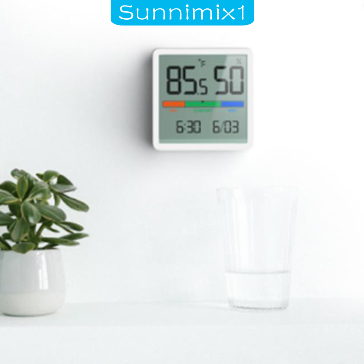 [SUNNIMIX1]Digital LCD Thermometer Hygrometer Humidity Temperature Meter for Basement