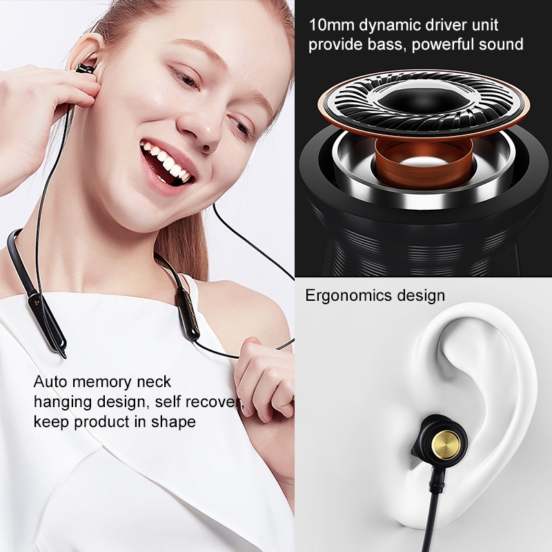 Tai nghe bluetooth NILLKIN không dây dạng đeo cổ cho Apple / Android / máy tính bàn