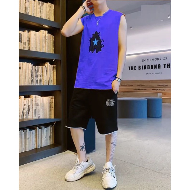ĐỒ BỘ NAM QUẦN LỬNG THỂ THAO THUN COTTON - T2
