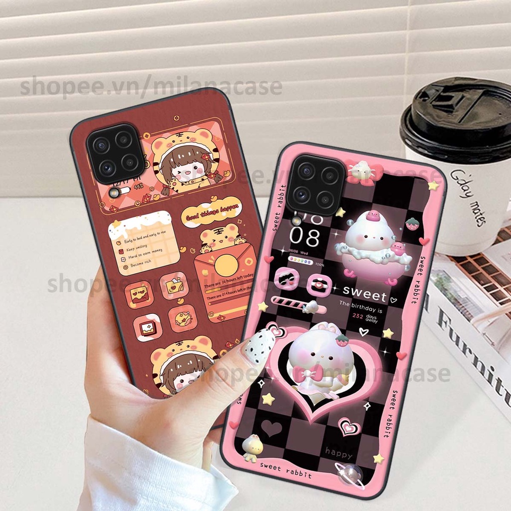 Ốp Samsung A22 4G / A22 5G hình đồng hồ icon gấu mèo cute cực dễ thương ngộ nghĩnh