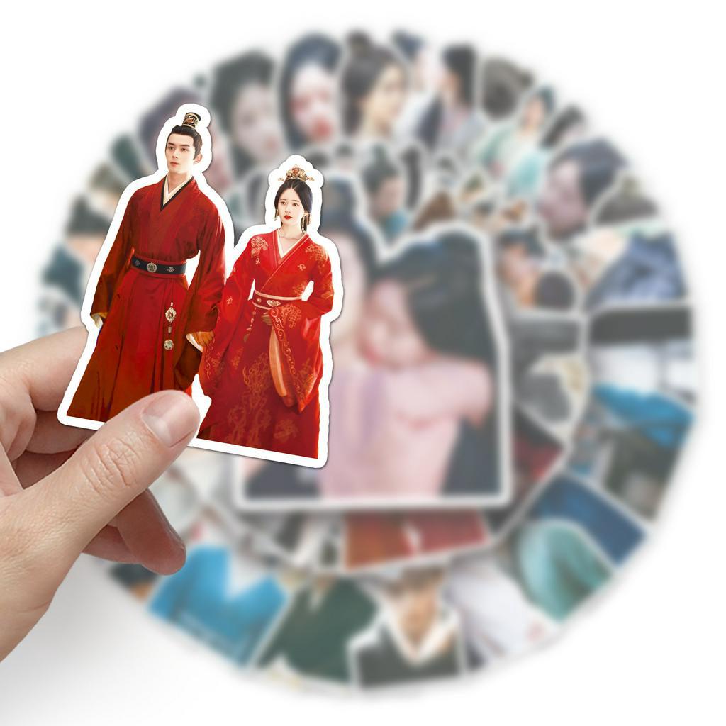 Bộ 50 Miếng Dán Trang Trí Xe Hơi Chống Thấm Nước Họa Tiết Chữ Love Like the Galaxy DIY