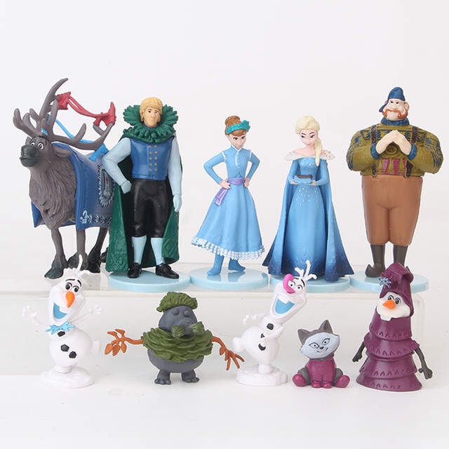 ❄️❄️ Set 10 Mô Hình Hoạt Hình Frozen II ❄️❄️ Elsa Anna Krisoff Steve Olaf 4-9 cm