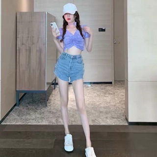Quần đùi đan dây xích bên hông