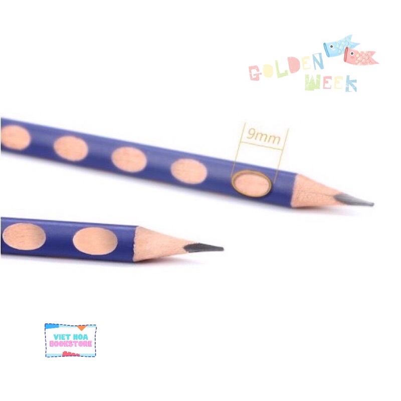 Bút chì định vị tay cầm 2B Cao cấp _ 12 bút tặng kèm 1 gọt bút chì