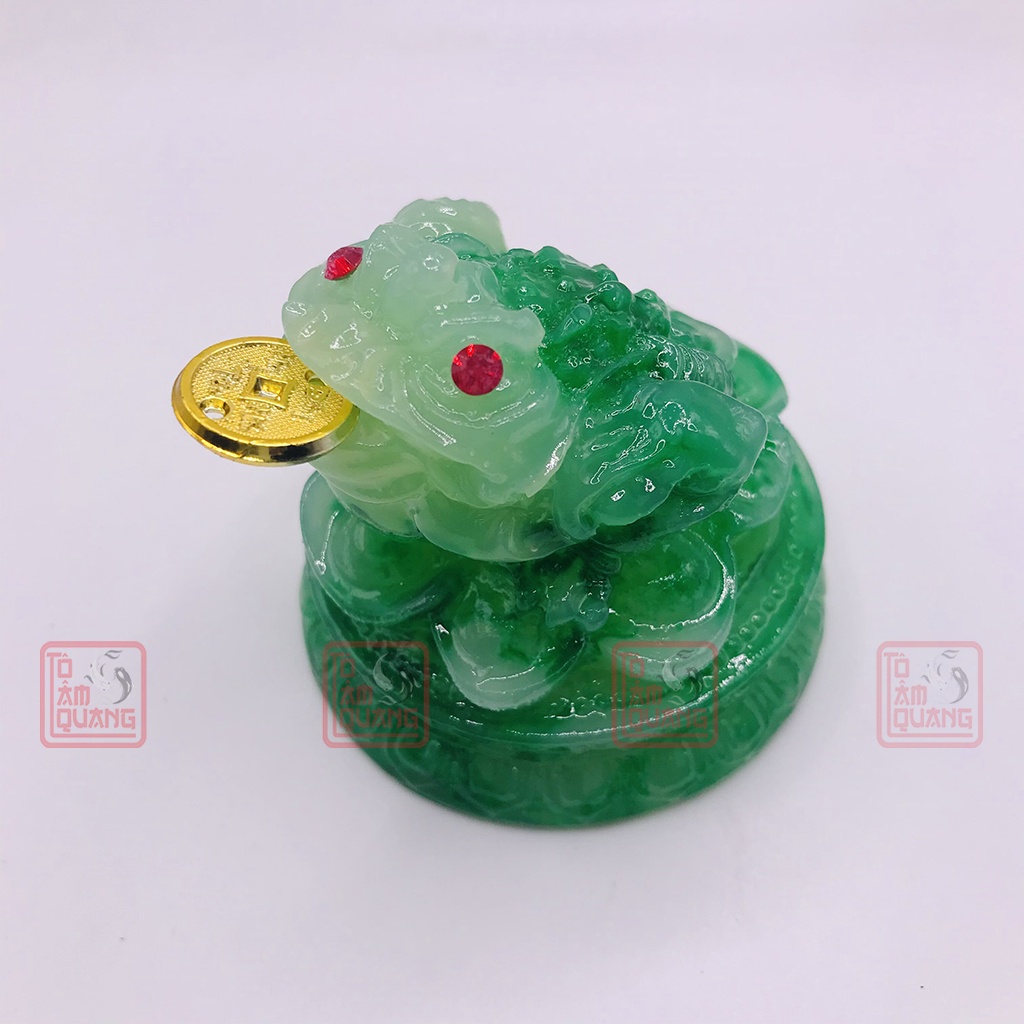 Tượng phong thủy cóc ngậm tiền vàng thiềm thừ để bàn thờ thần tài may mắn tài lộc- TÔ TÂM QUANG