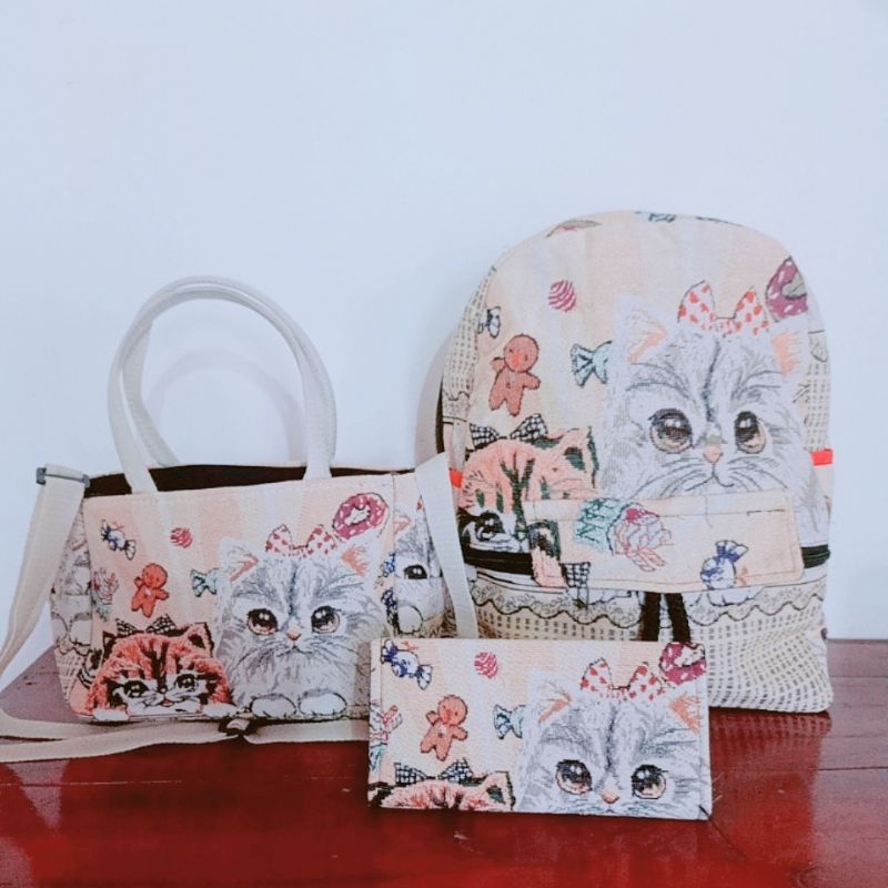 Combo túi thổ cẩm( bộ sưu tập 3 thứ nguyên hình cú vàng) cute