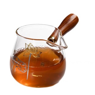 Tống trà thuỷ tinh hoạ tiết hoa sen 350ml
