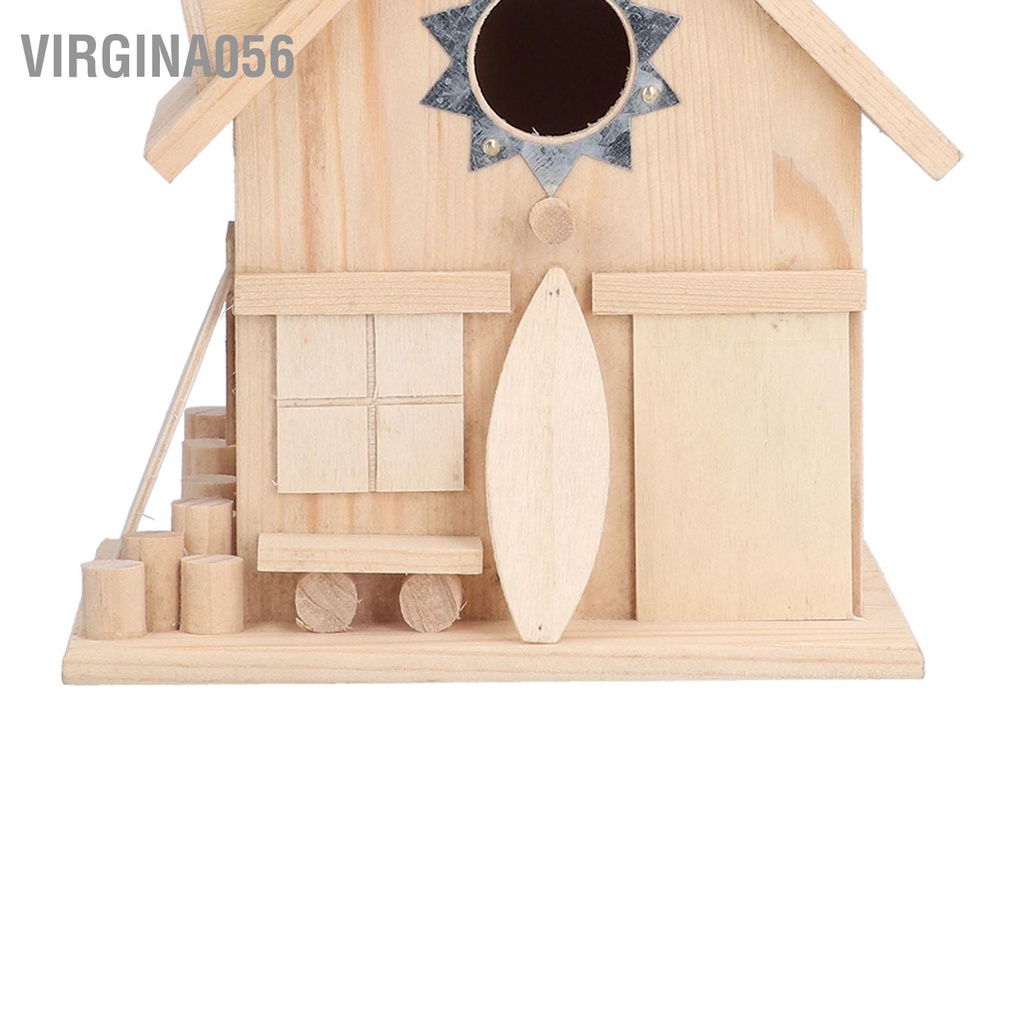 Virgina056 Nhà chim bằng gỗ ngoài trời Phong cách nông thôn Vườn treo trang trí Tổ yến cho én