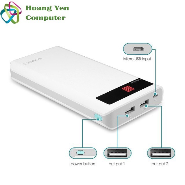 [Mã ELMS5 giảm 7% đơn 300K] Sạc dự phòng Romoss Sense 6P 20000mah chính hãng - BH 1 năm