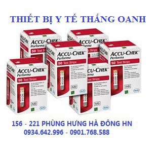 [GIẢM GIÁ] Que Thử Đường Huyết Accu-Chek Performa (50 Que)