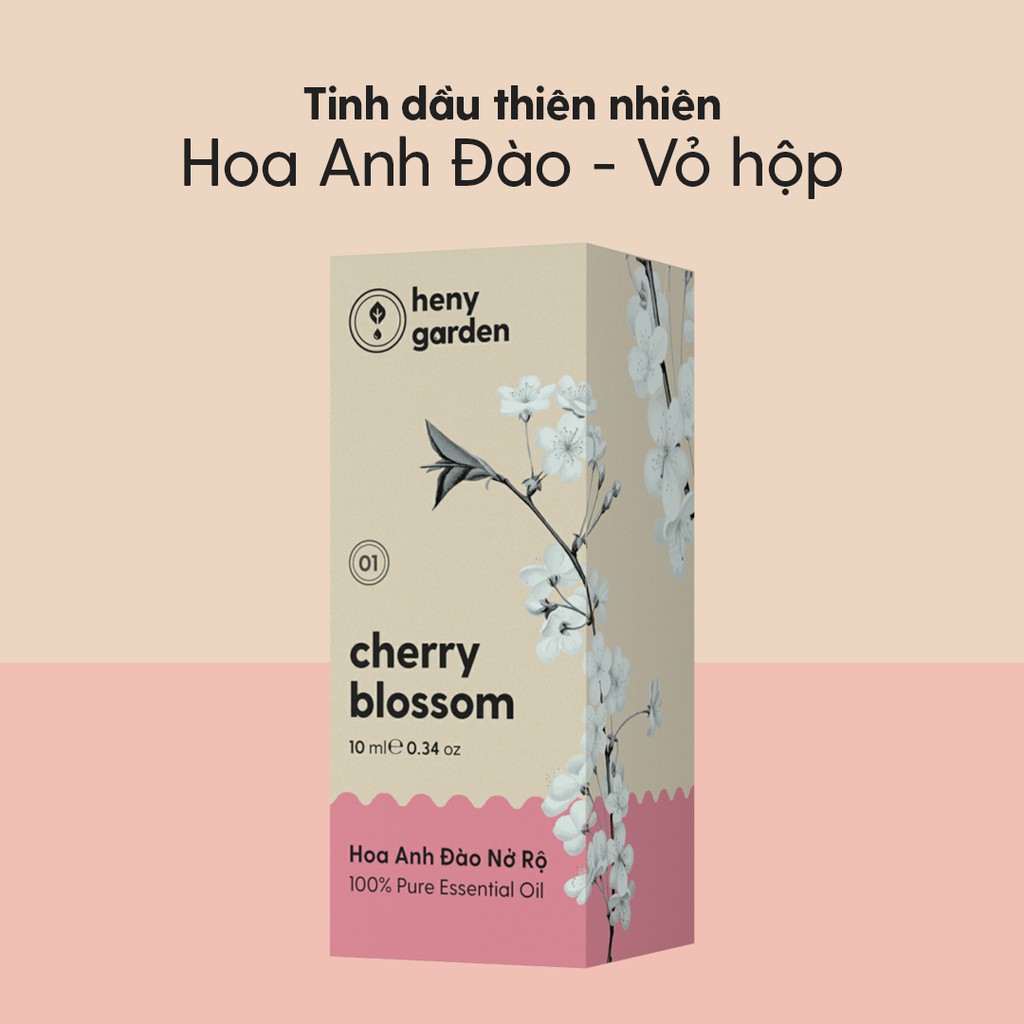 Tinh Dầu Hoa Anh Đào Organic Thiên Nhiên Nguyên Chất Đậm Đặc Xông Thơm Phòng, Làm Nến Thơm HENY GARDEN