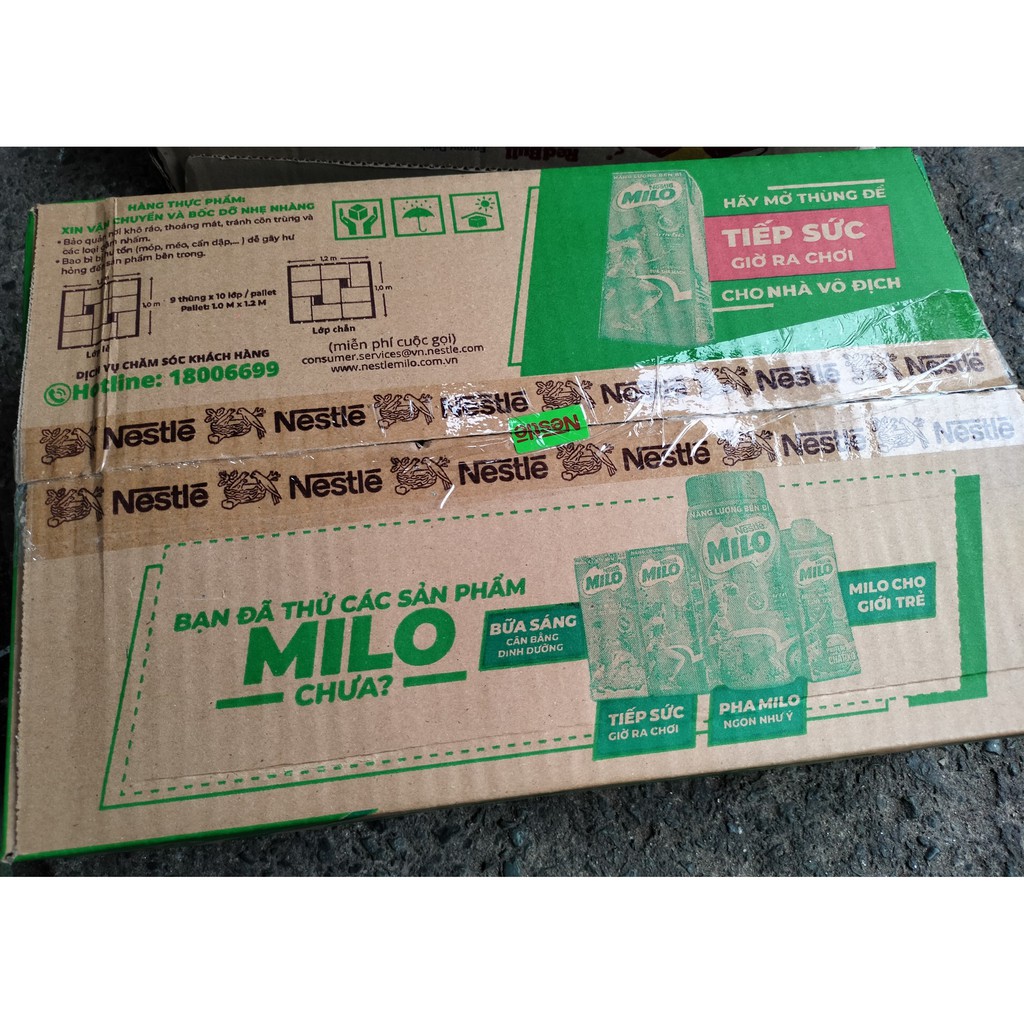 Thùng lốc 4 - 48 hộp thức uống lúa mạch Milo Active Go 180ml