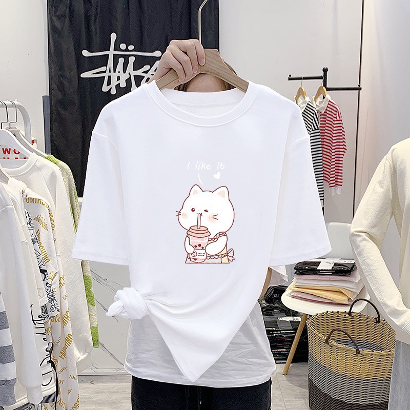 Áo thun tay lỡ phông Unisex nam nữ oversize form rộng đẹp ulzzang MÈO KOMBOH A32