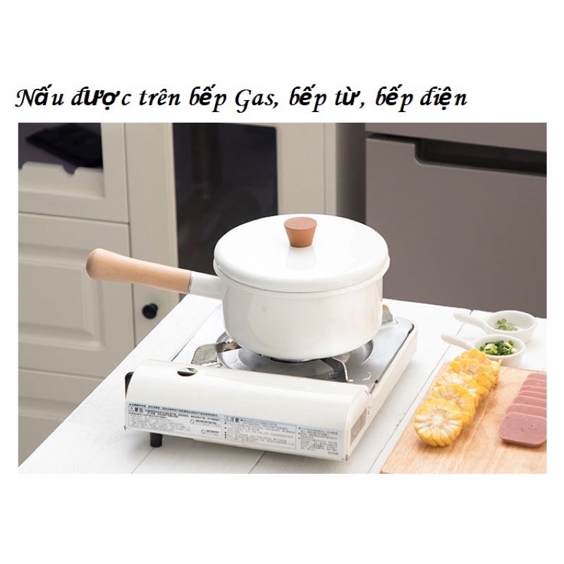 Nồi quánh sứ nấu bột Modui Hàn Quốc có nắp