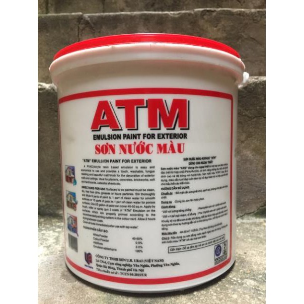 Sơn nước quét tường nội ngoại thất màu trắng ATM