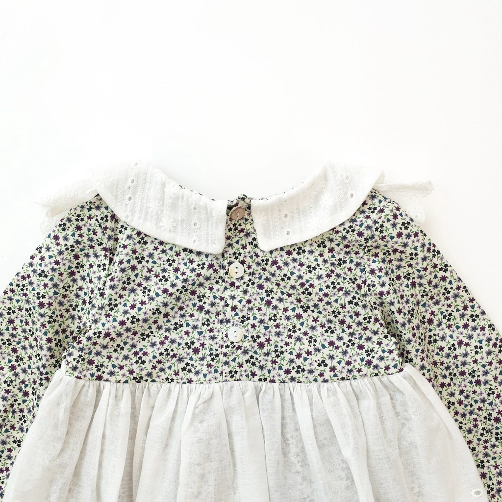 Sanlutoz Thời trang Froral Trẻ Cô bé Bodysuit Mùa thu Tay áo dài