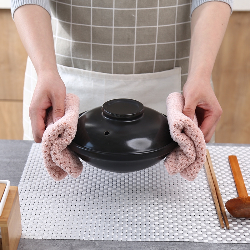 Set 3 Khăn Lau Chén Dĩa Chống Dính Dầu Tiện Dụng Cho Nhà Bếp
