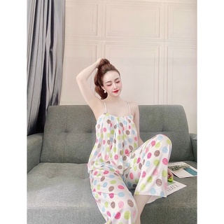 Set lụa quần dài xếp li from dưới 60kg