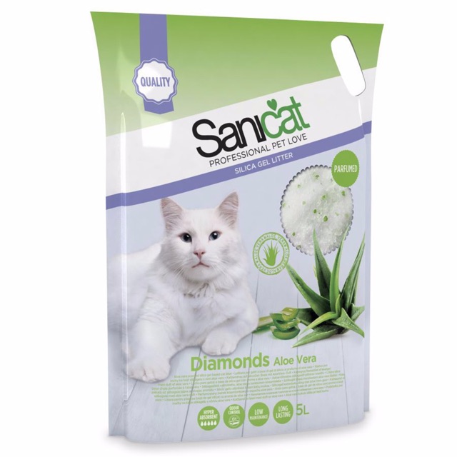 Cát Vệ Sinh Thủy Tinh Cho Mèo SaniCat 5L