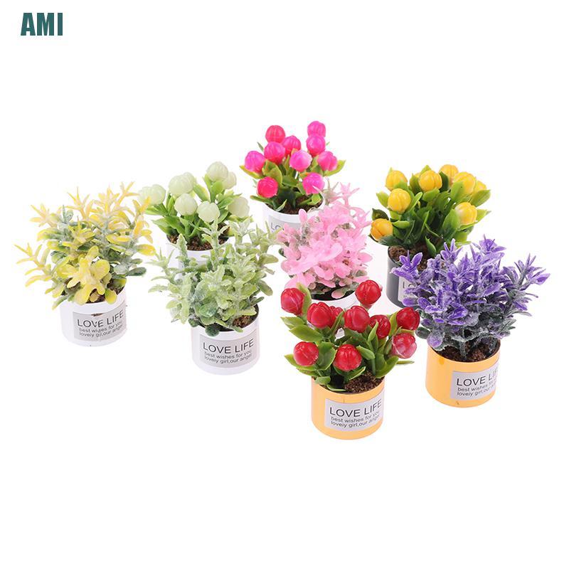 1 Chậu Hoa Oải Hương Trang Trí Nhà Búp Bê Tỉ Lệ 1: 12